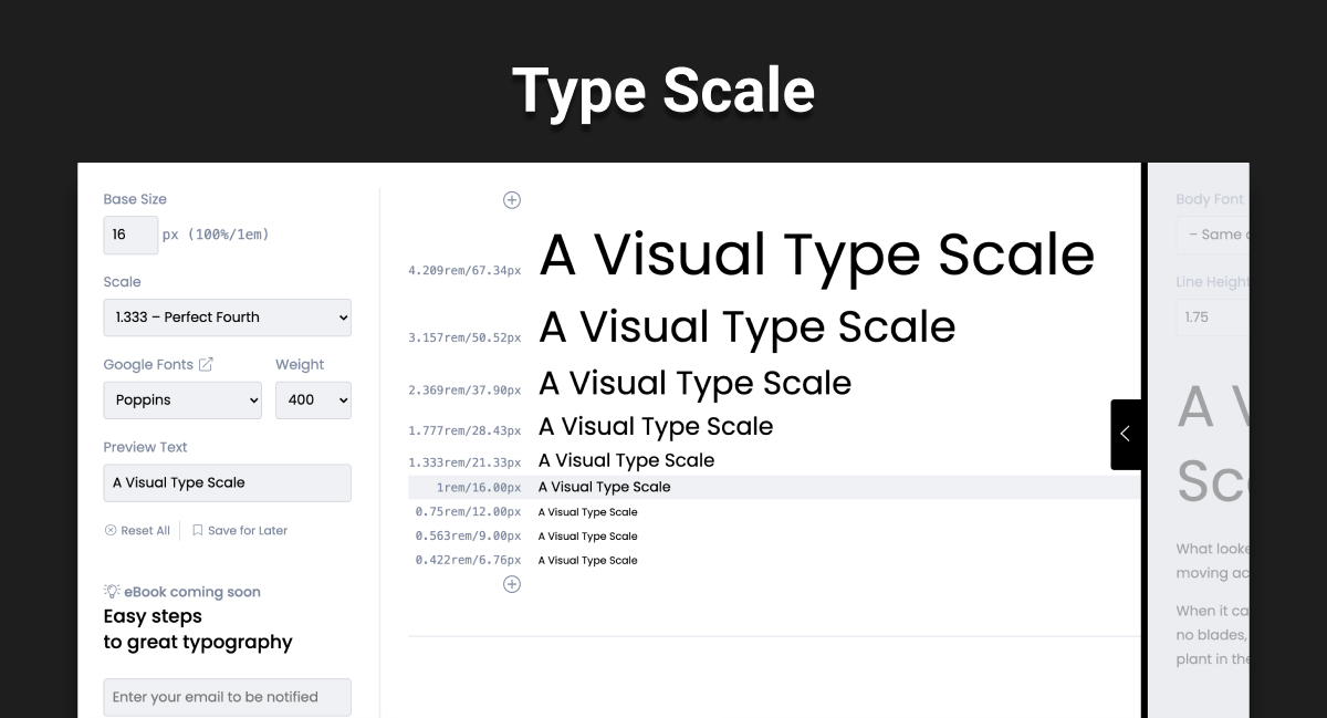 Type Scale - 網頁設計師的 6 個實用小工具分享