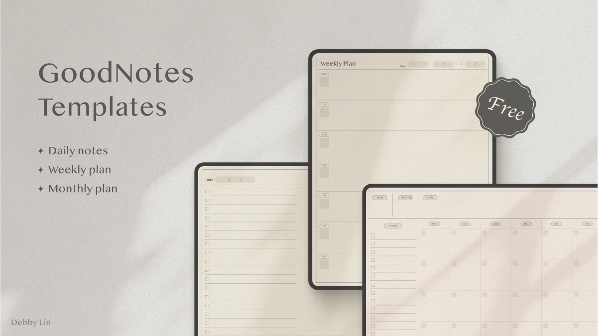 [Free] GoodNotes template 分享！