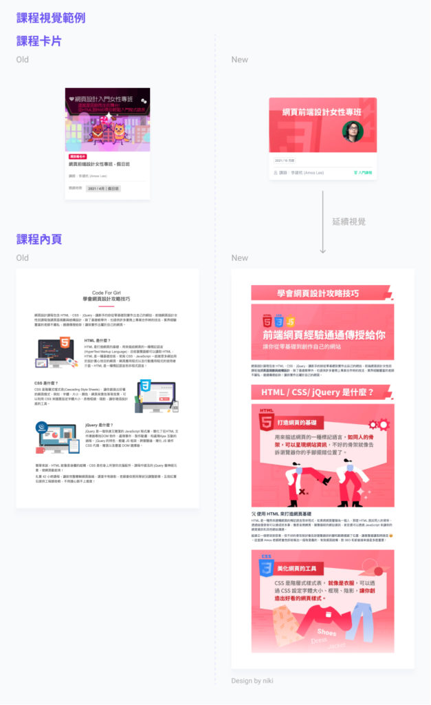 課程視覺範例 - 公司網站設計分享